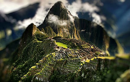 Tilt shift of Machu Picchu'