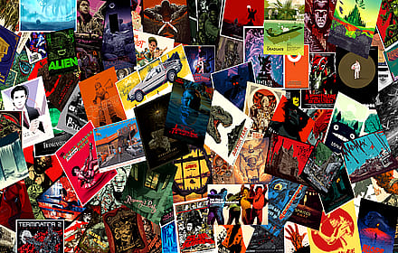 Mondo Movie Posters Collage 4k'