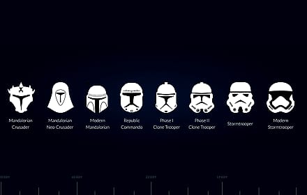 All the trooper helmets'