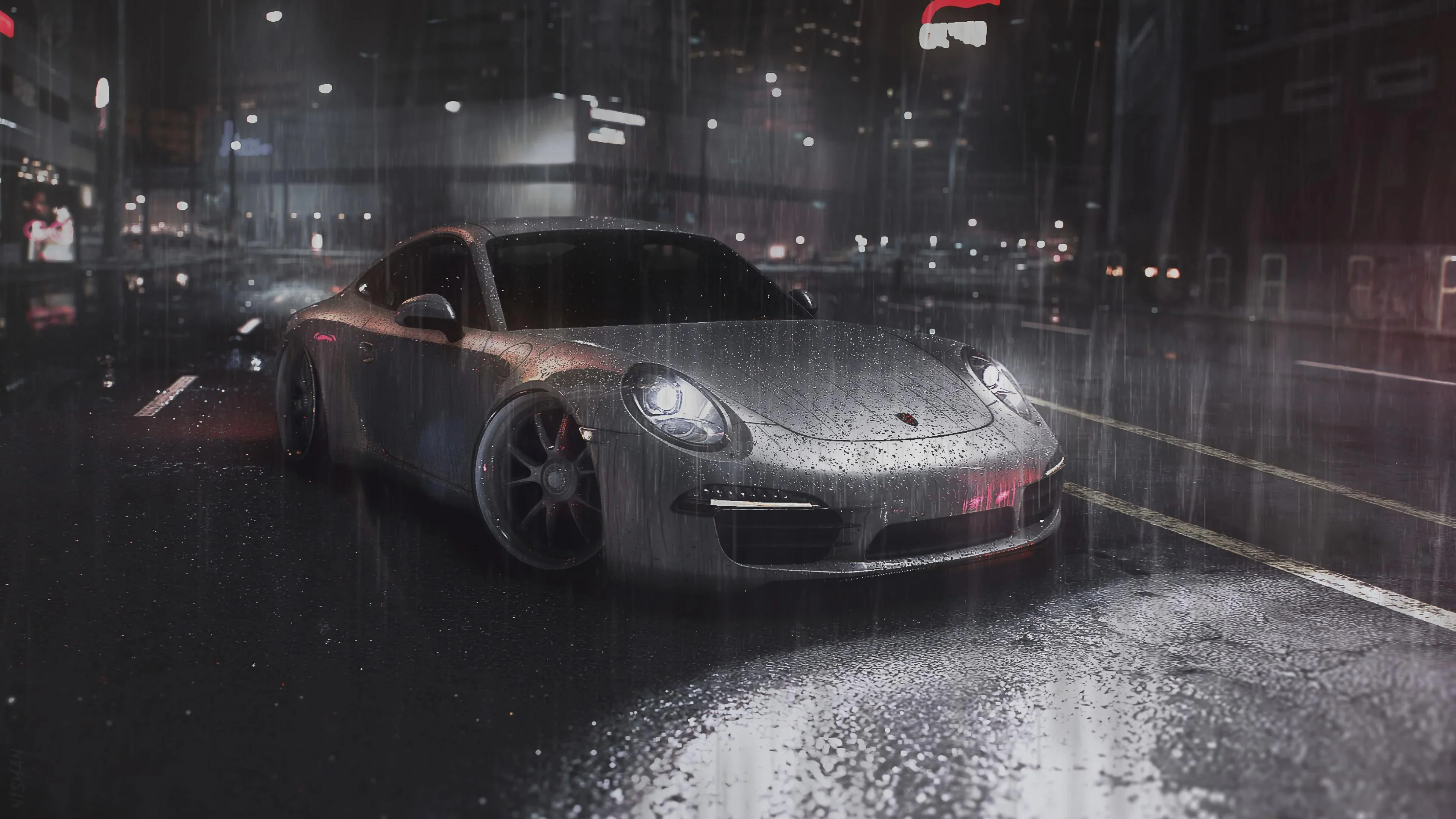 Porsche in Rain picture 1 of 1