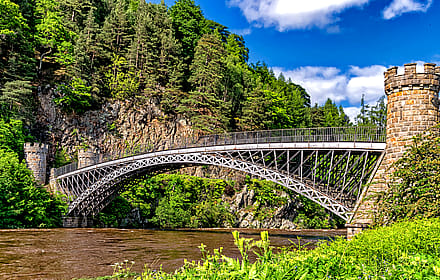 A Majestic View of the Craigellachie Bridge in Scotland'