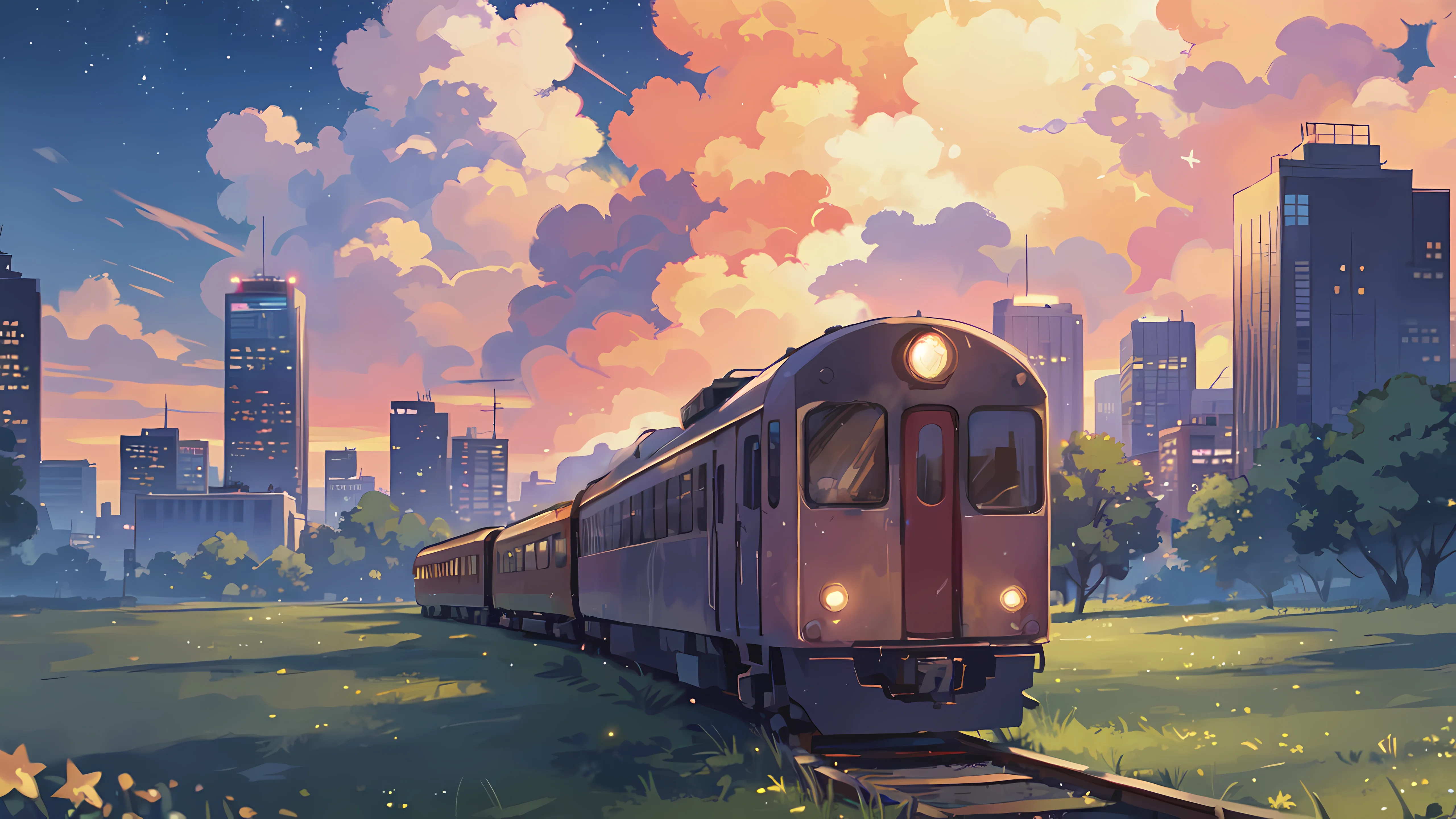 Sunset Serenade by the City Rails picture 1 of 1