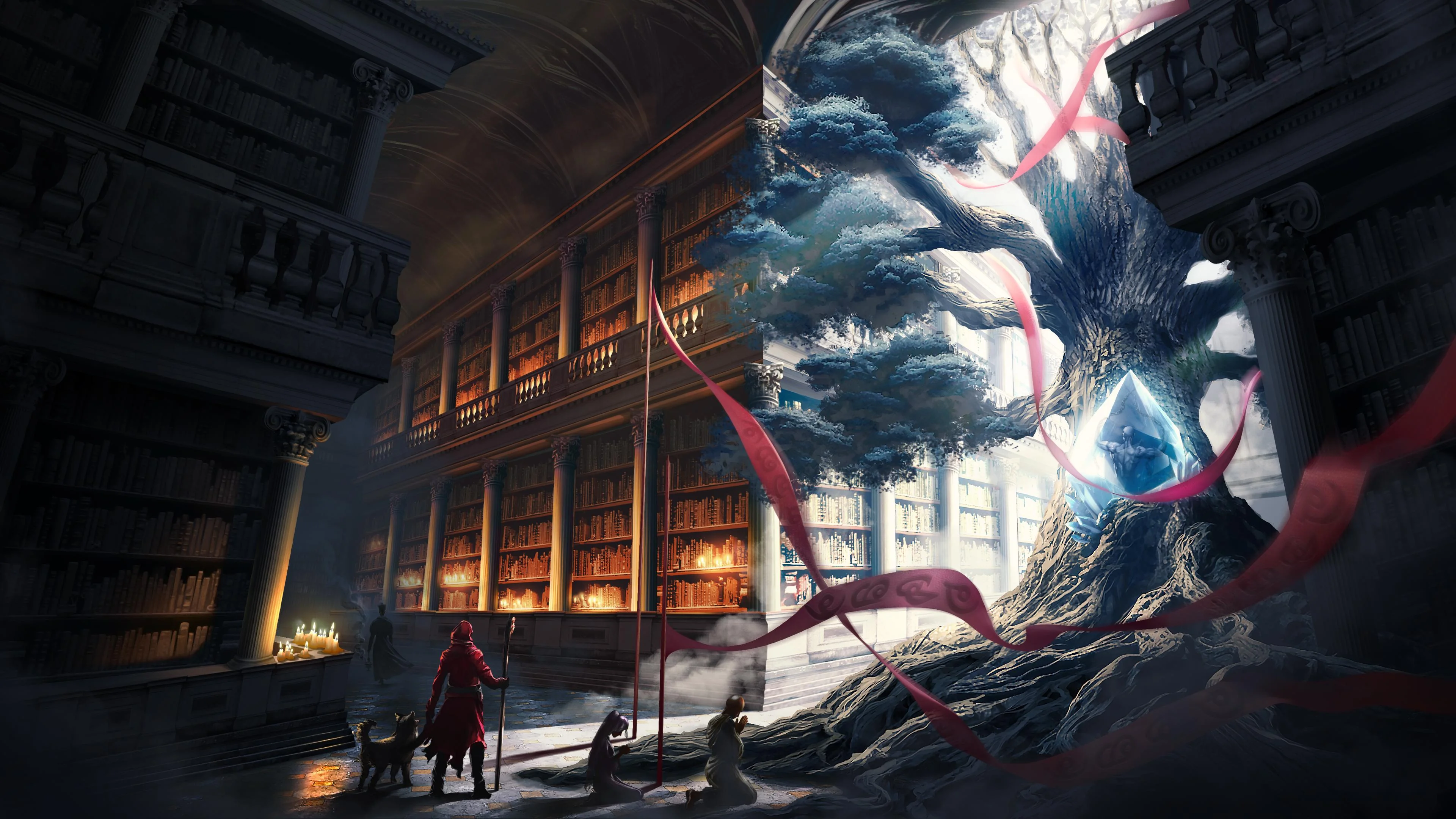 Pilgrim's Library by Heva Degenesis , digital painting and photo-bashing concept art picture 1 of 1