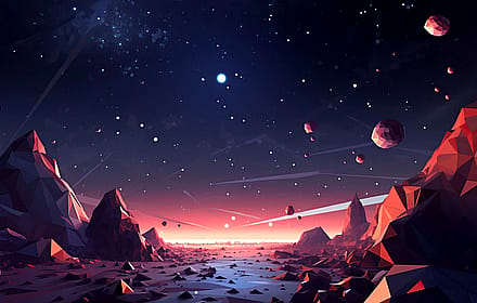 Polygonal Space Landscape'