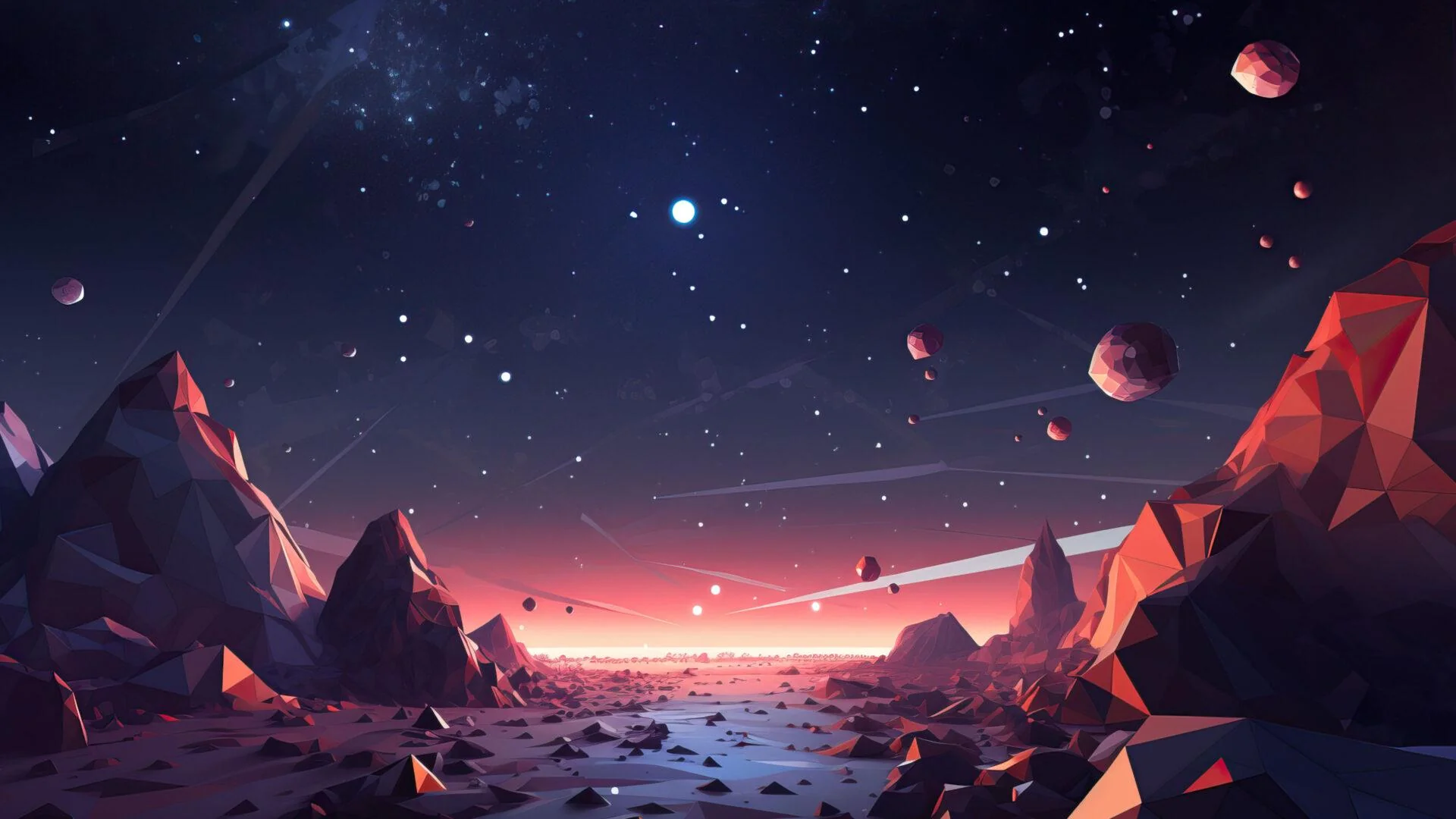 Polygonal Space Landscape picture 1 of 1