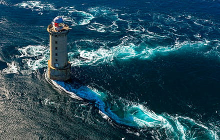 Aerial View of the Kereon Lighthouse'