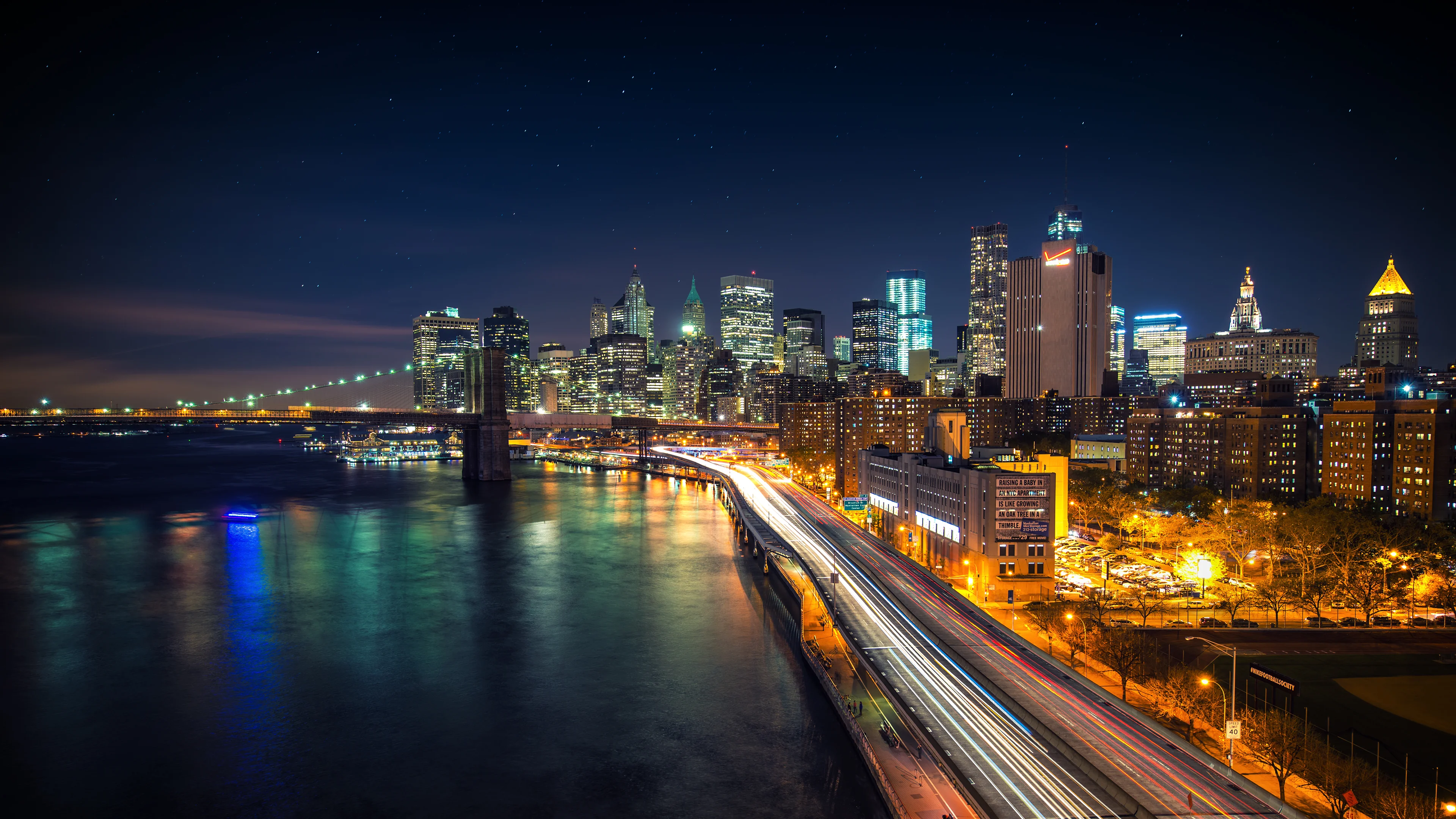 Brooklyn Bridge at Night picture 1 of 1