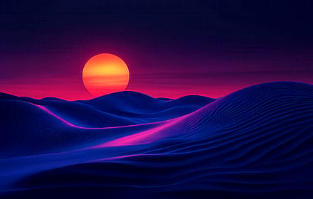 Futuristic Dunes Sunset Glow'