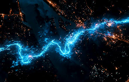 Electric City Lights River Flow'