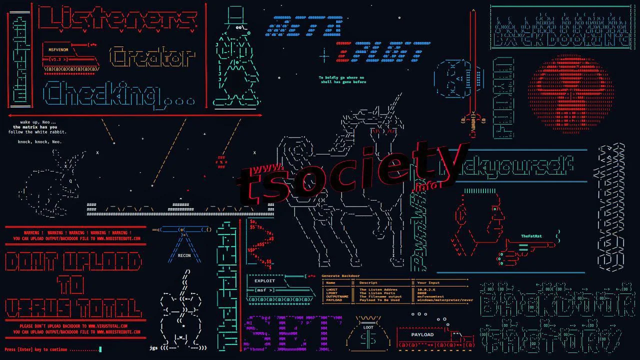 Tsociety Kali Linux Purple Hacker's Wallpaper picture 1 of 1