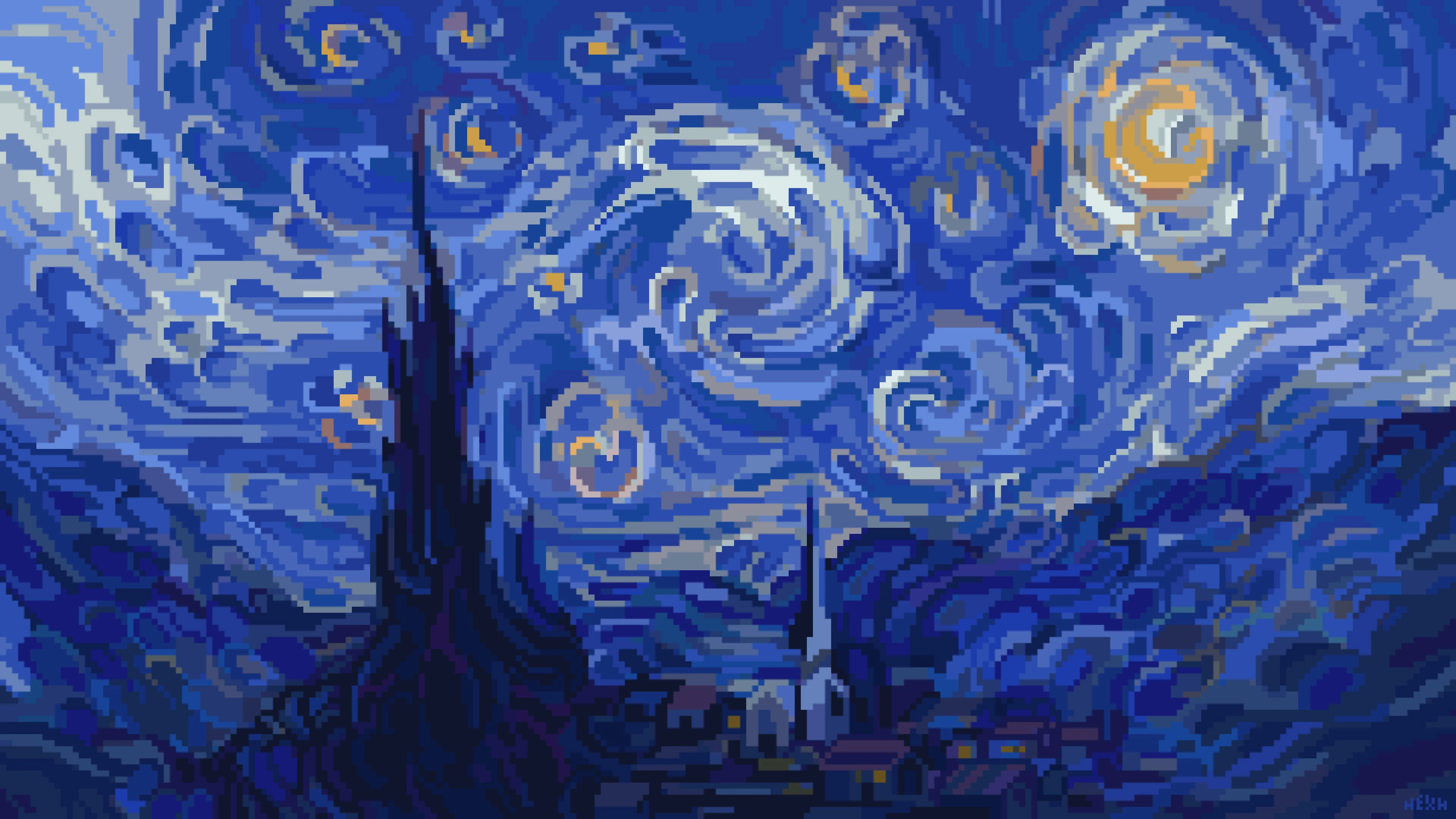 HexH - Starry Night Pixel Art picture 1 of 1