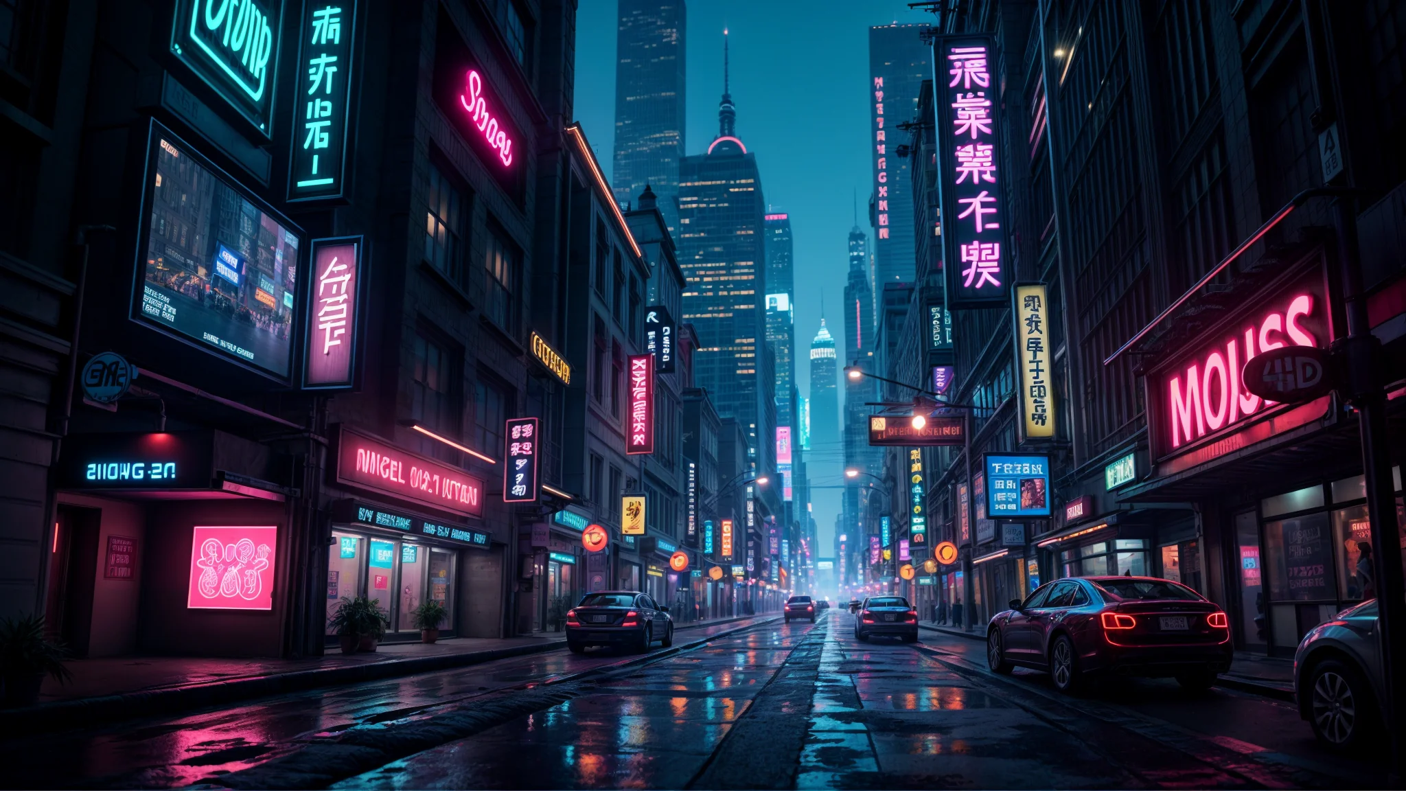 Futuristic Cyberpunk Cityscape picture 1 of 1