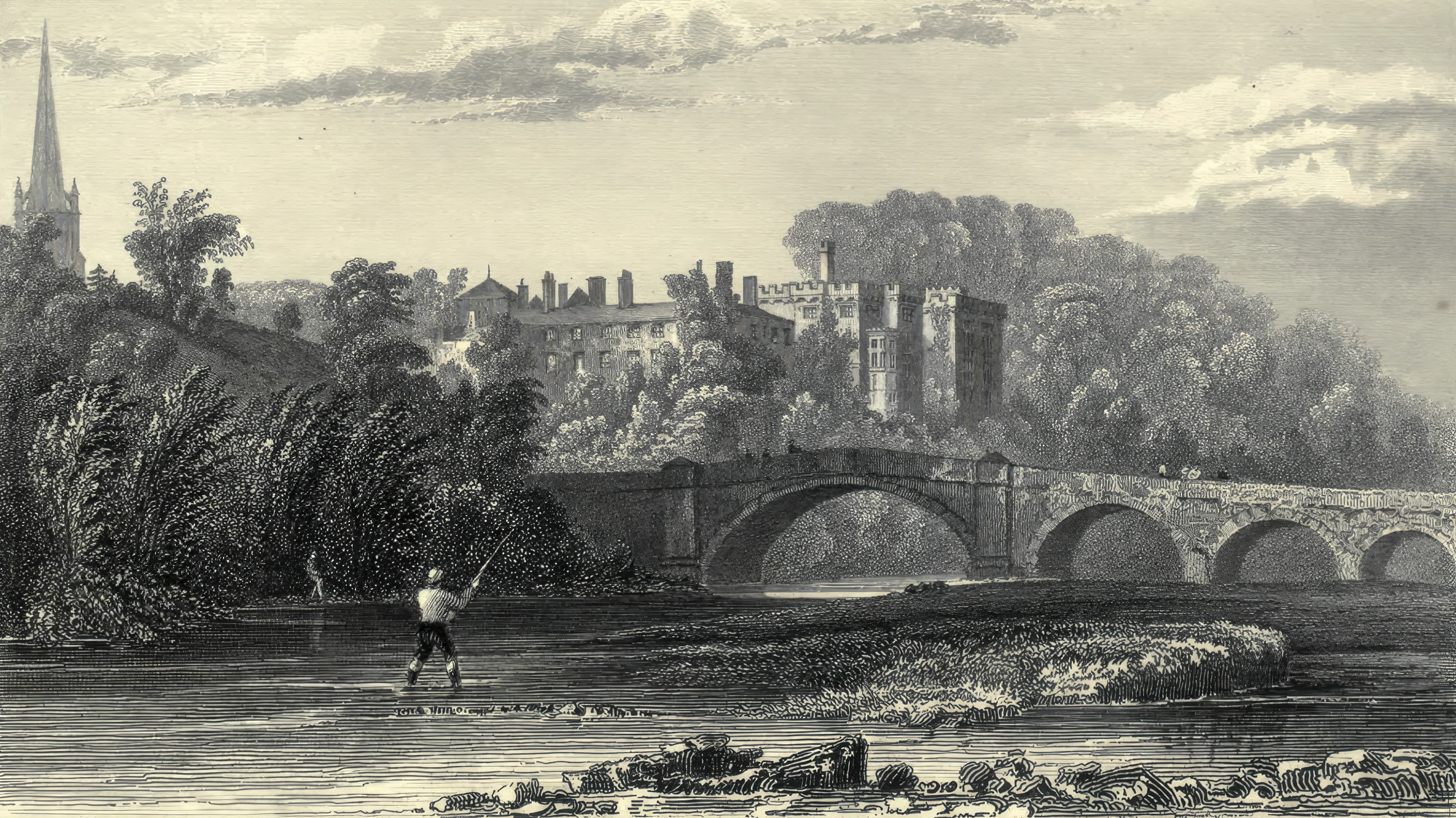 Lismore Castle, County Waterford by W. H. Bartlett, 1831 picture 1 of 1