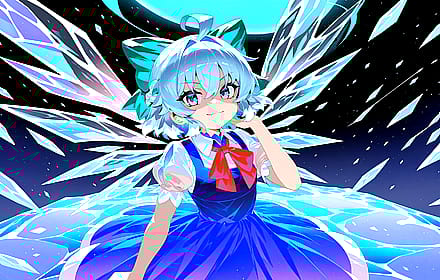 Cirno - Touhou Hisoutensoku style wallpaper'