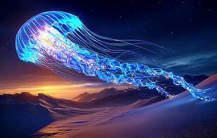 Glowing Desert Jellyfish'