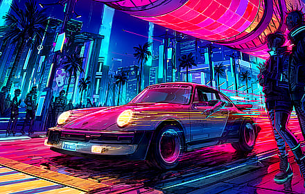 Porsche x Cyberpunk 2077 by Michal Dziekan'