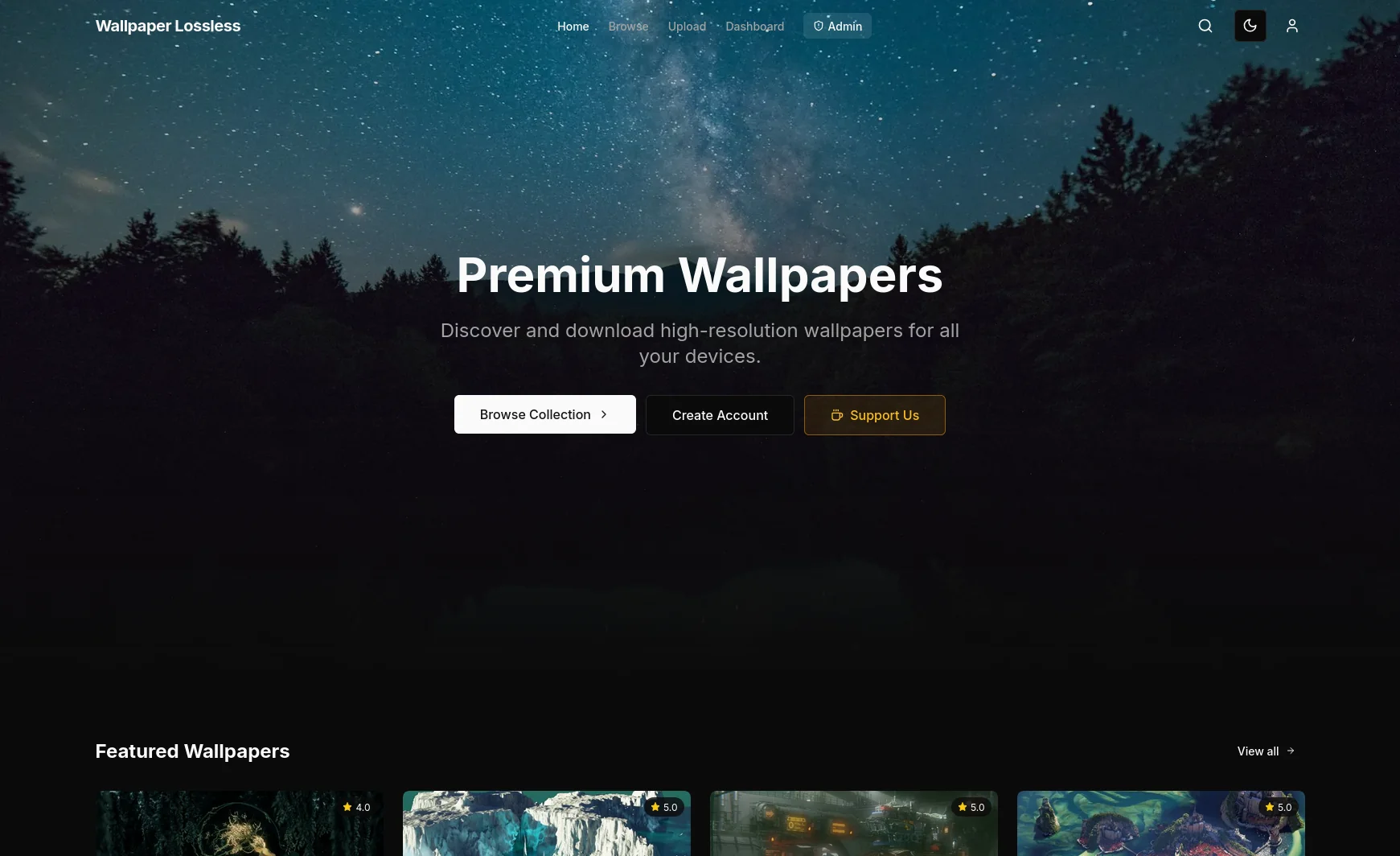 New Website for Lossless Wallpapers picture 1 of 1