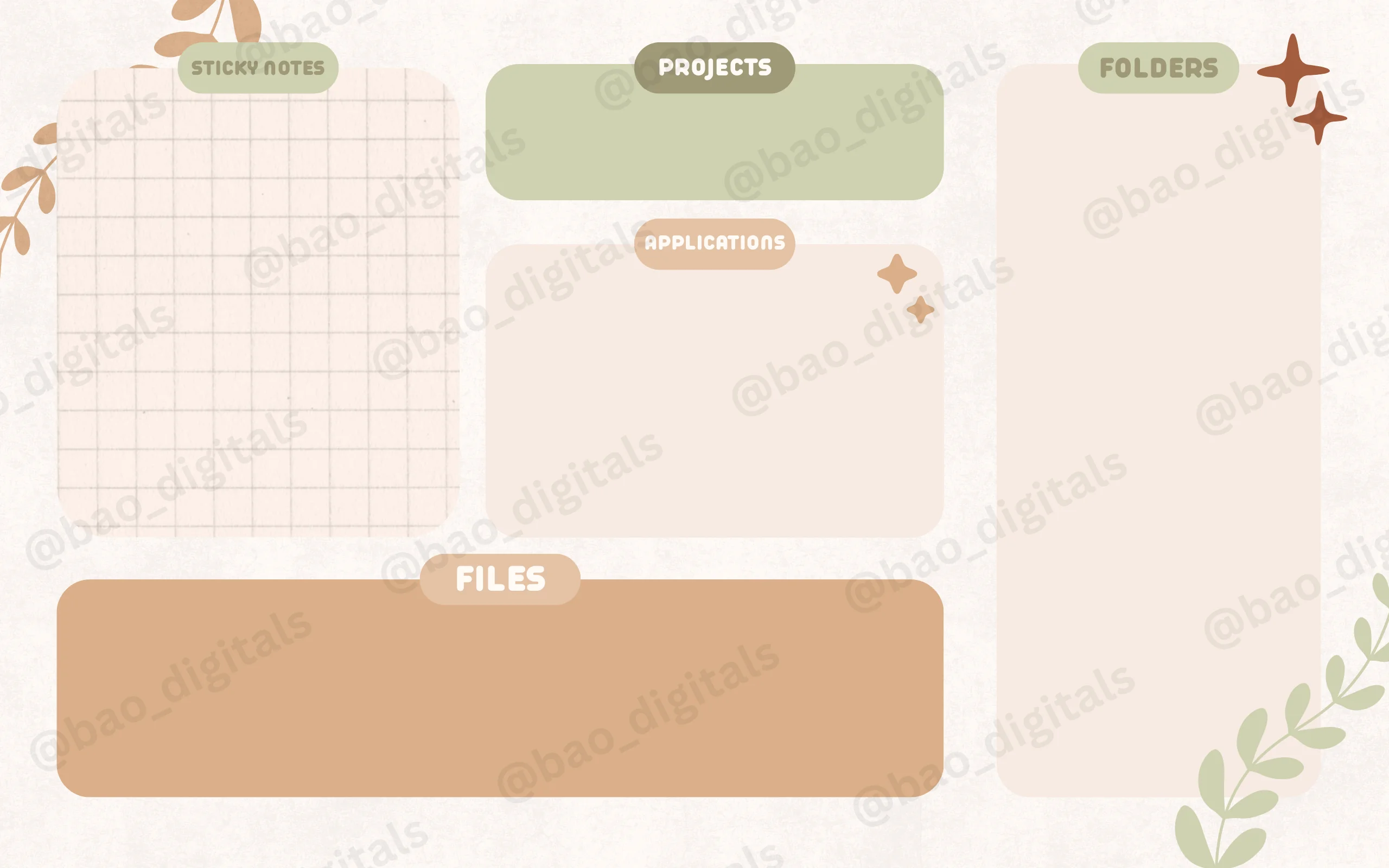 BOHO Wallpaper Organizer w/ matching icons picture 1 of 3