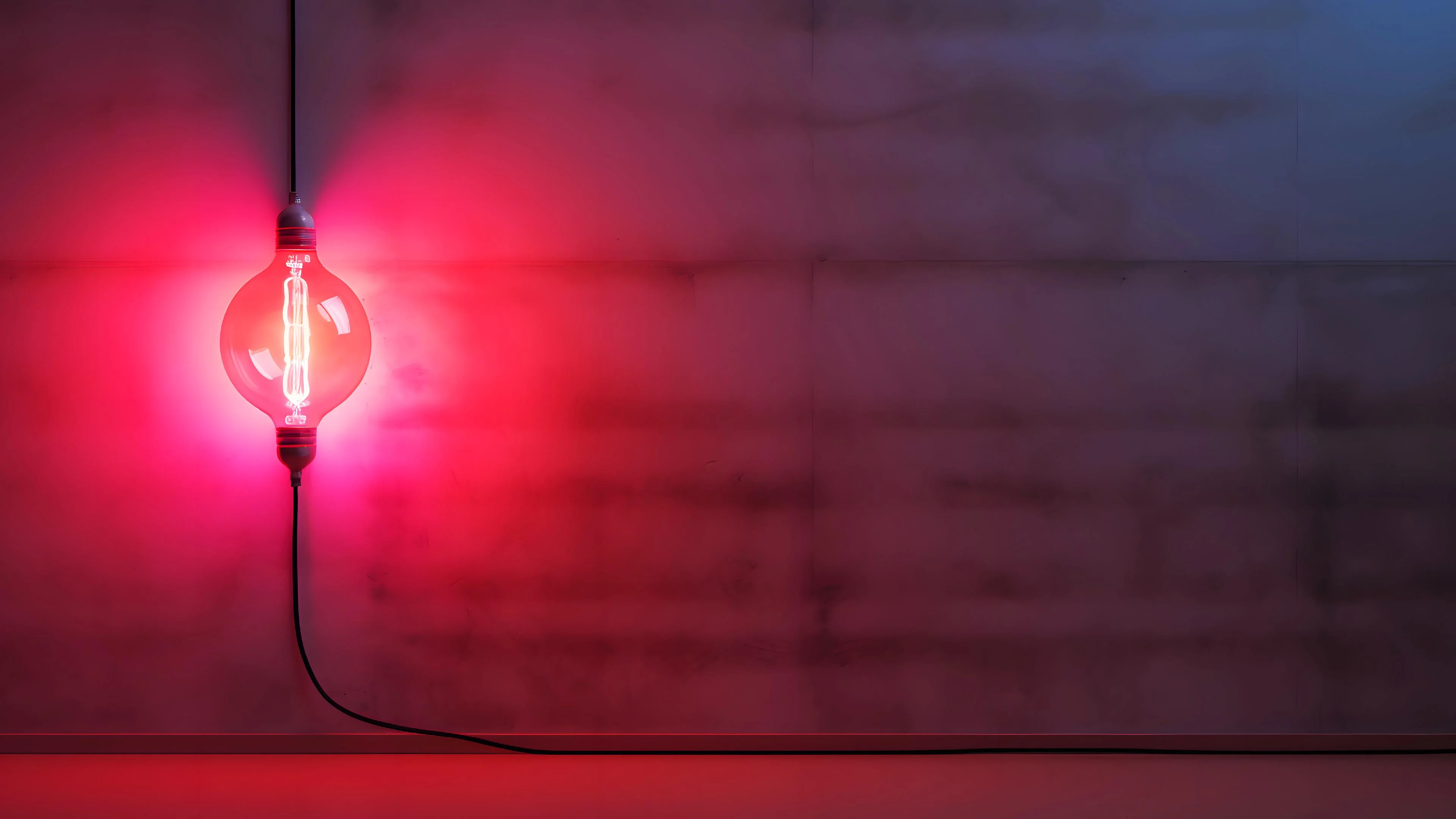 Neon Red Light Wallpaper – Moody Minimalist Desktop & Phone Background | Industrial Glow Aesthetic | Digital Download picture 1 of 1