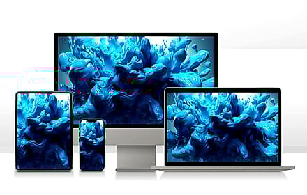  Blue Fluid Abstract Wallpaper – Bold Digital Art for Phone, Tablet & Desktop | High-Res Download | Digital Download'