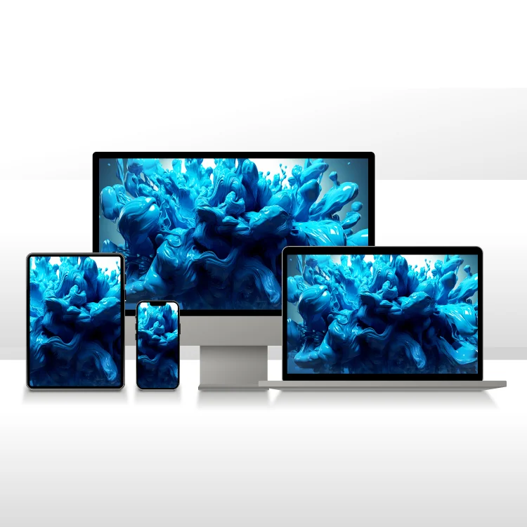  Blue Fluid Abstract Wallpaper – Bold Digital Art for Phone, Tablet & Desktop | High-Res Download | Digital Download picture 1 of 2
