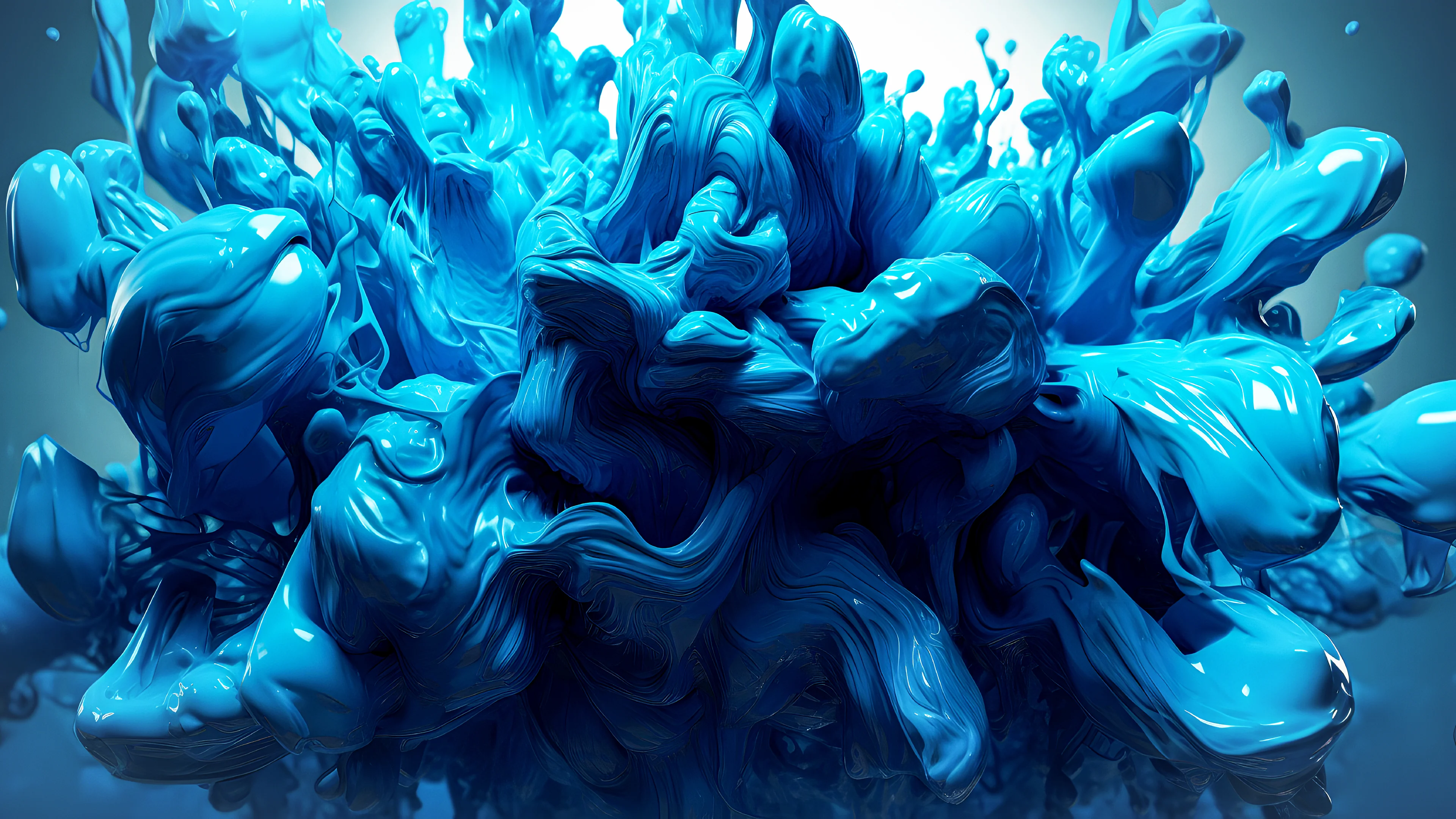  Blue Fluid Abstract Wallpaper – Bold Digital Art for Phone, Tablet & Desktop | High-Res Download | Digital Download picture 2 of 2