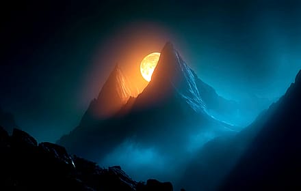 Mystic Mountain Moonlight'