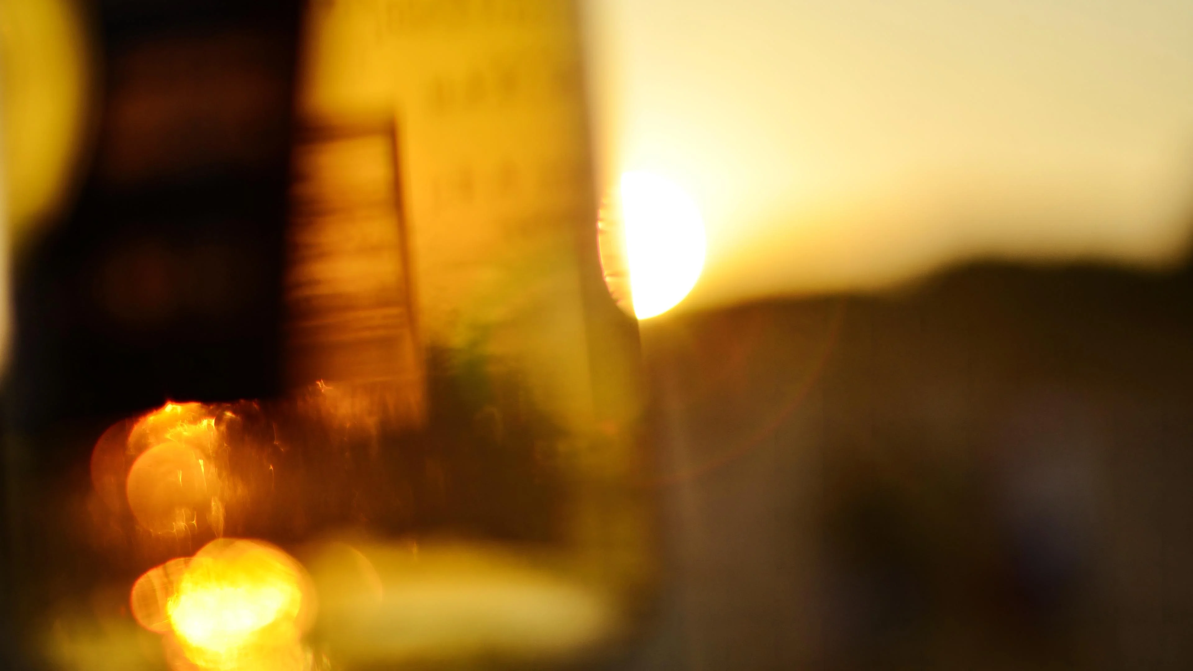 Golden Sunset Blur Through Glass – Abstract Summer Aesthetic Wallpaper or Wall Art | Warm Moody Photo Download picture 1 of 1