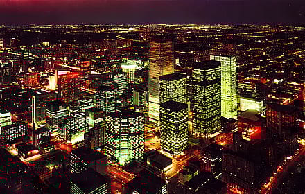 Northeast view from CN Tower, Toronto'