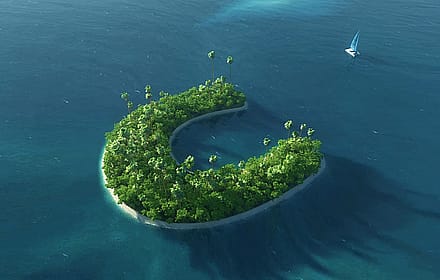 C and B island wallpaper'