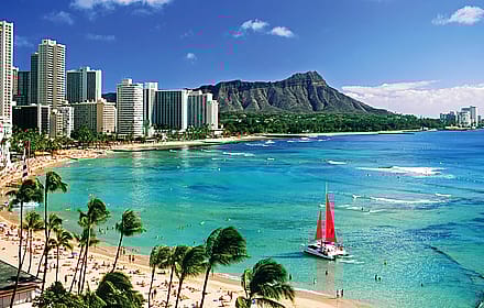 View of Diamond Head, Honolulu, Hawaii'
