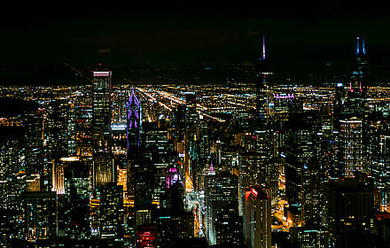Night view from John Hancock Building by @jonnyxk1m'