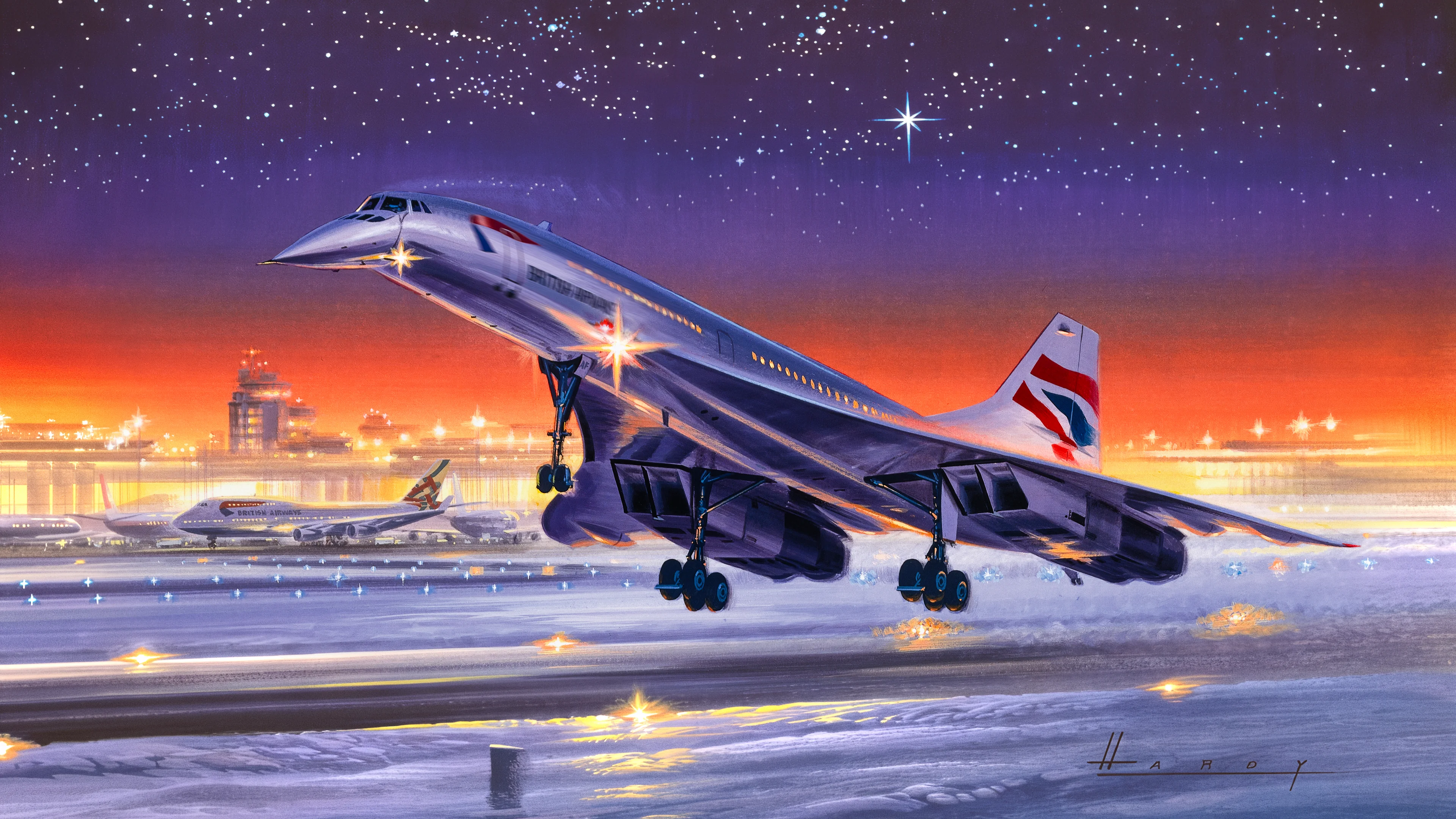 Concorde British Airways Airliner by Wilfred Hardy picture 1 of 1