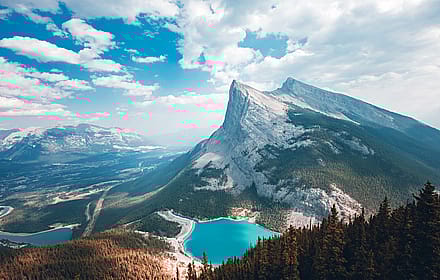 East End of Rundle, Canmore Alberta by Brendan Bannister'