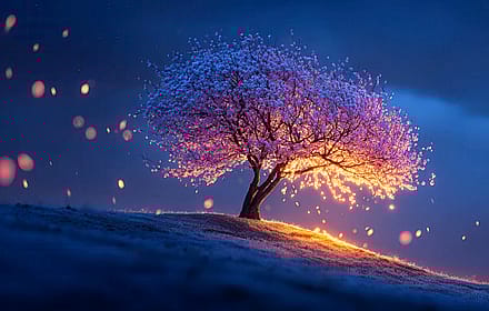Glowing Cherry Blossom Tree Magic Hill'