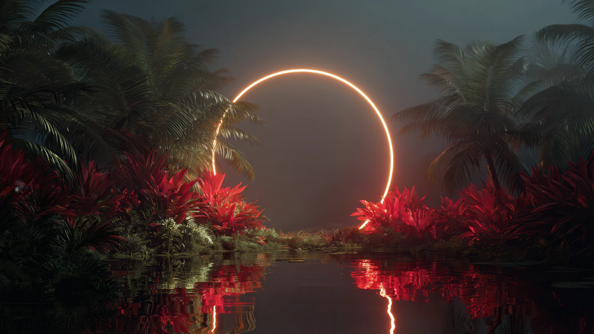 Neon Portal in Crimson Jungle picture 1 of 1