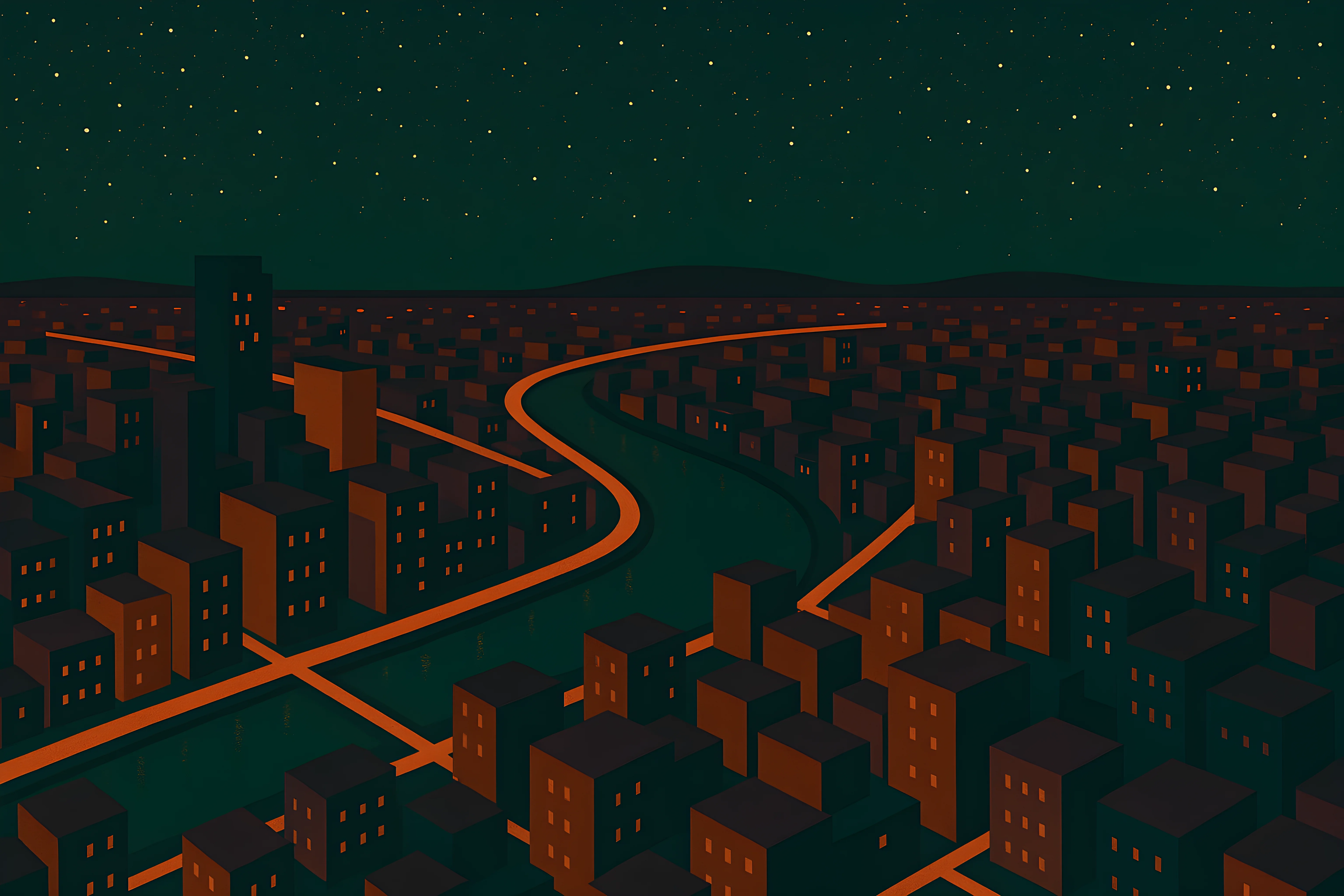 Starry City Night picture 1 of 1