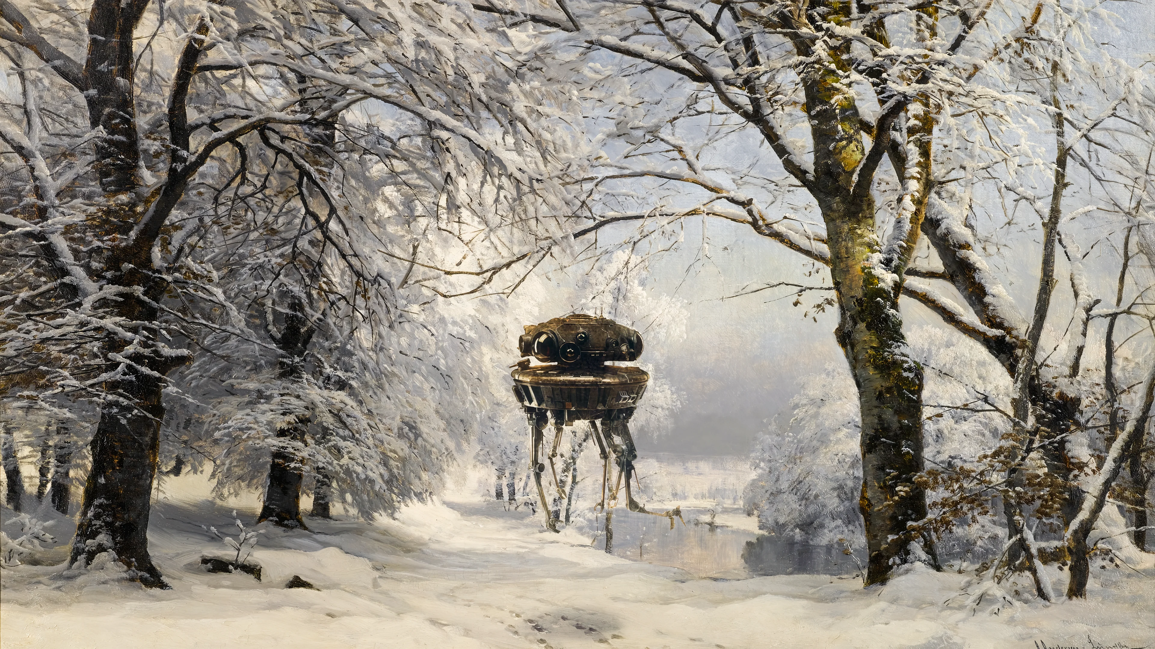 En vinterskov by Anders Andersen-Lundby, 1882 picture 1 of 2