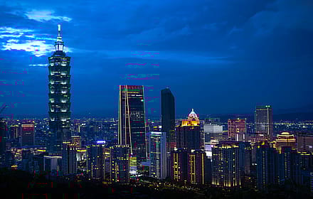 Taipei, capital of Taiwan, by night by /u/Strix-Livens'