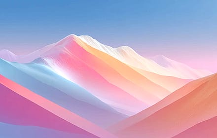 Flowing Pastel Mountain Landscape Art'