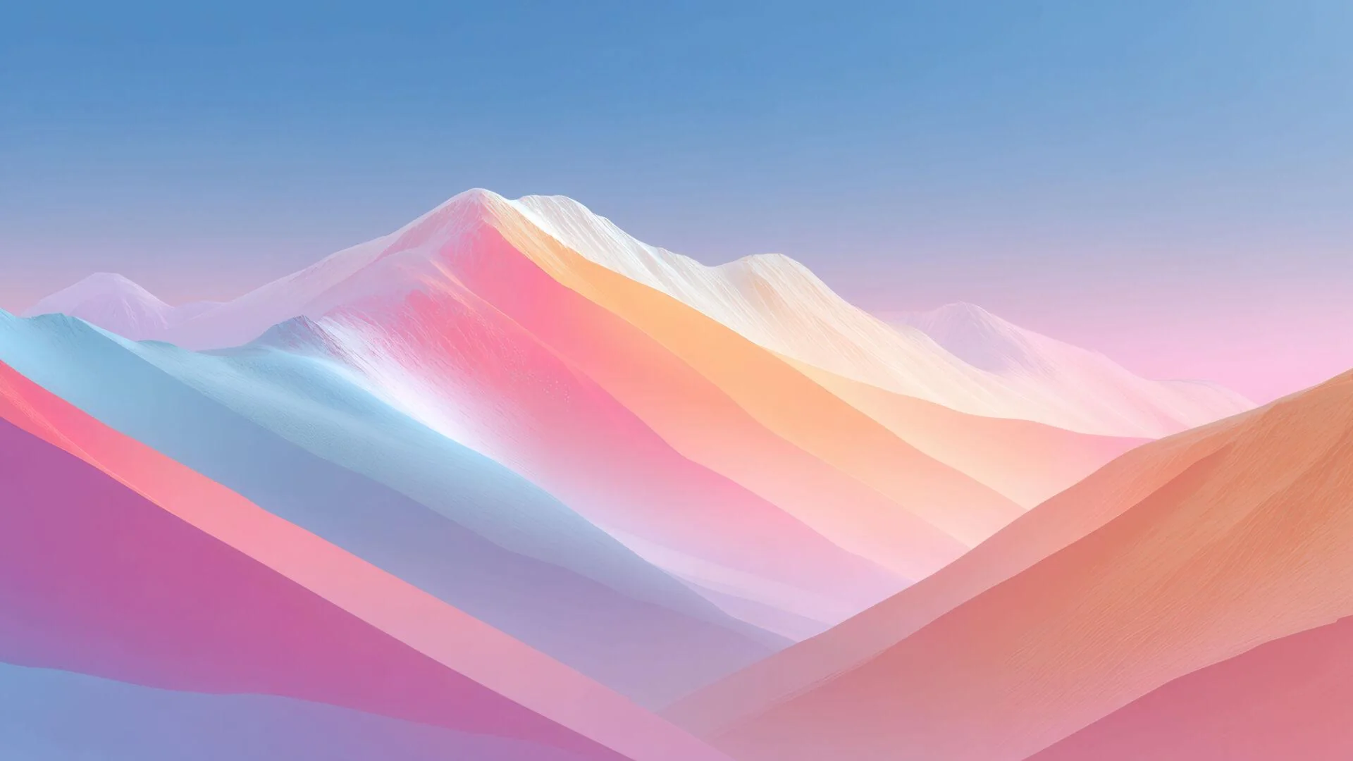 Flowing Pastel Mountain Landscape Art picture 1 of 1
