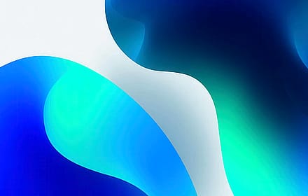 Vibrant Abstract Blue Green Fluid Curves'