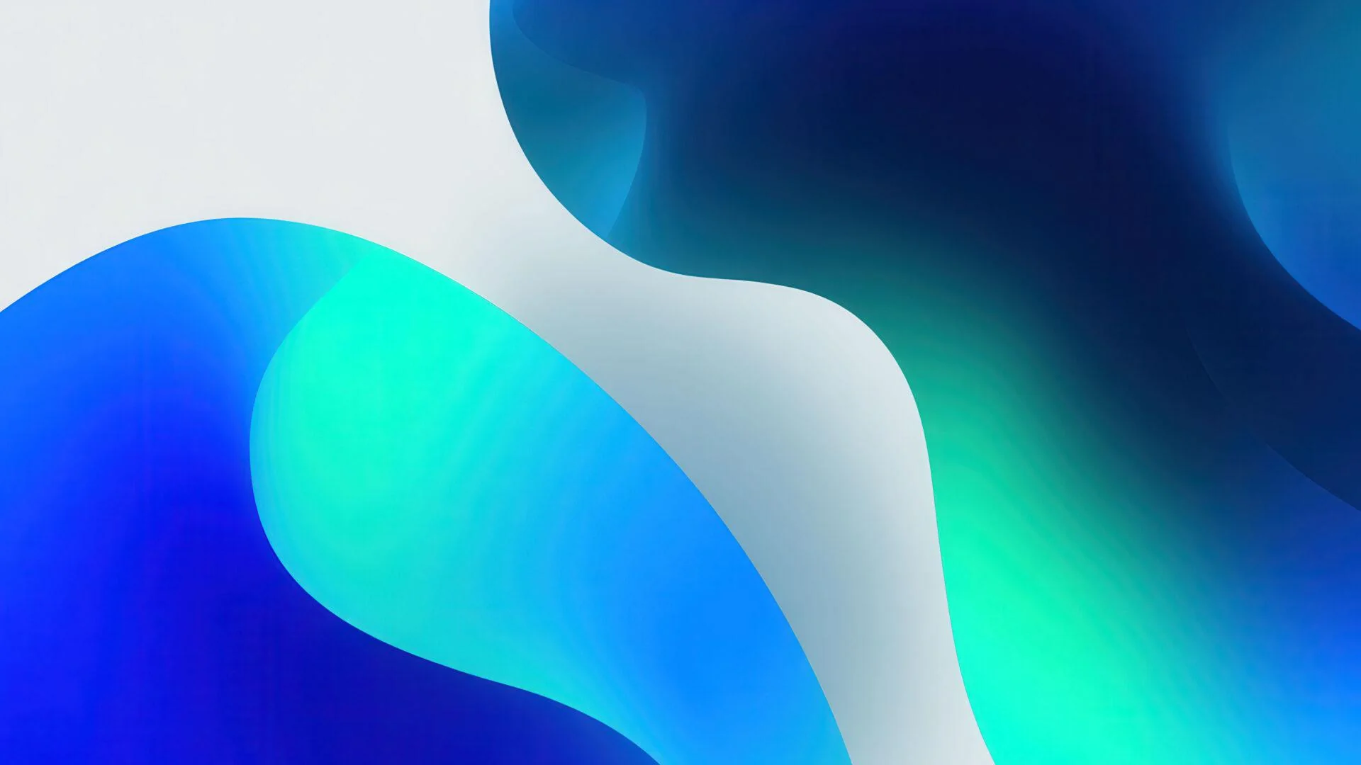 Vibrant Abstract Blue Green Fluid Curves picture 1 of 1