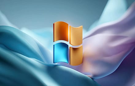 Windows 11 Flowing Fabric Abstract Logo'