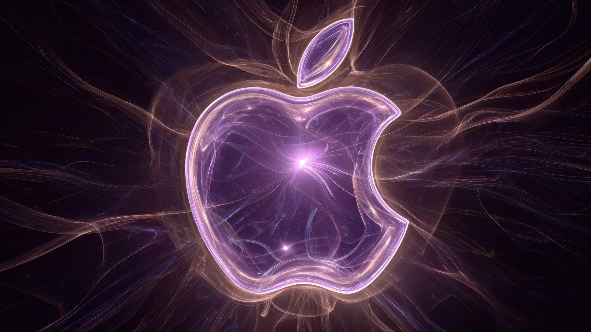 Purple Apple Logo Energetic Light Effect picture 1 of 1