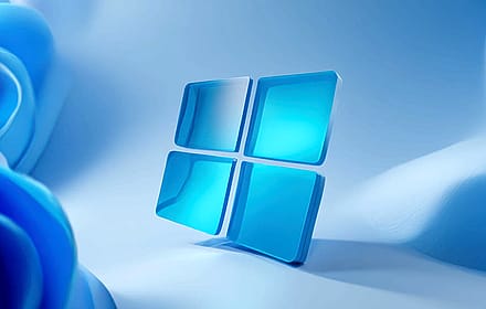 Windows 11 Blue Translucent Abstract Logo'