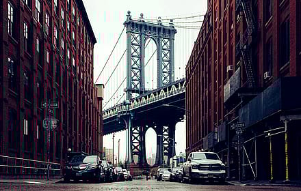 Manhattan Bridge from Washington Street in Dumbo by @teapowered'