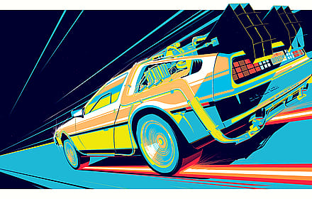 Acid DeLorean by Craig Drake'