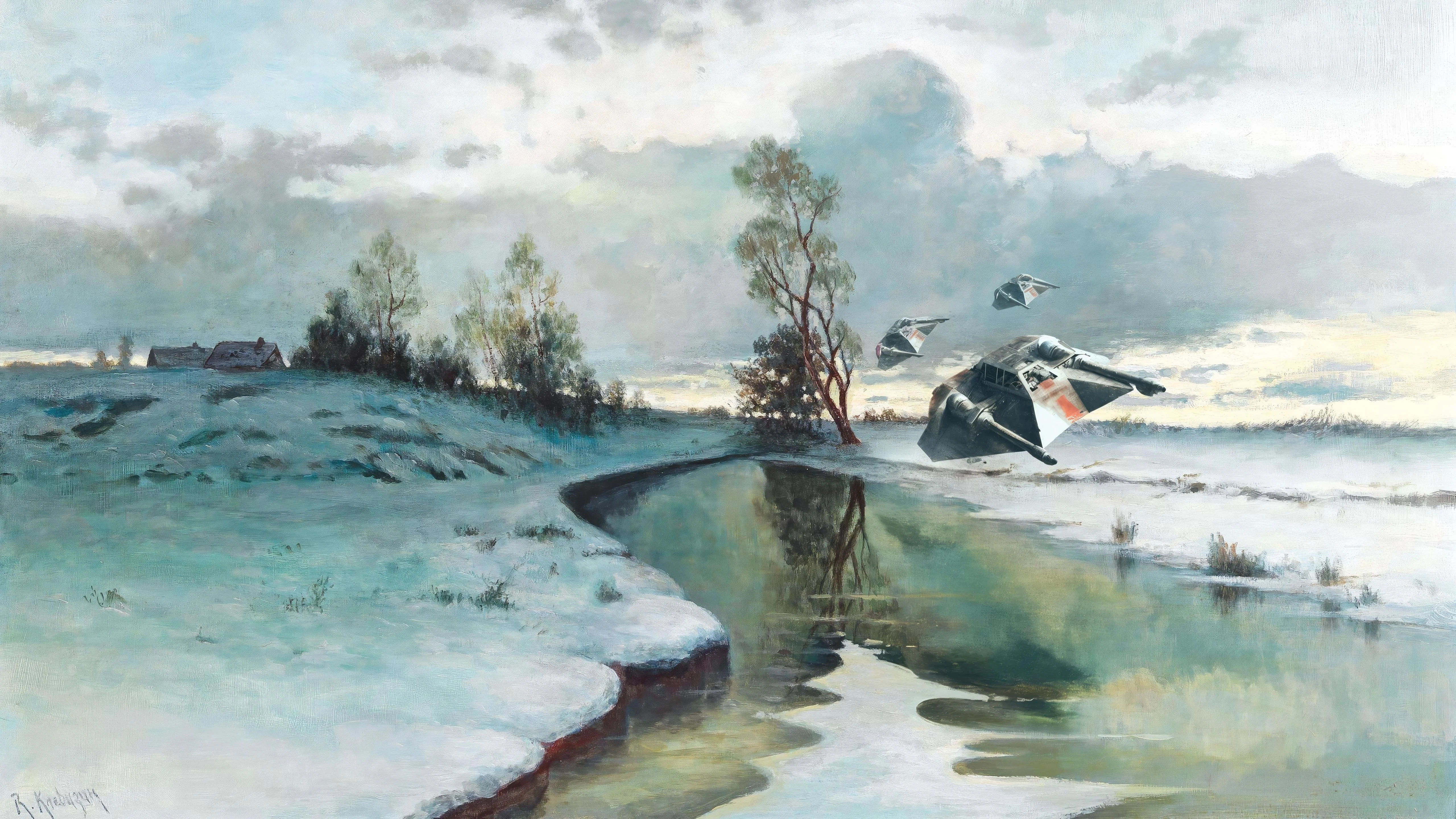 T-47 Airspeeders over a Winter Landscape by @scadarts picture 1 of 2