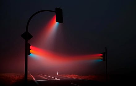 Street Lights in Fog'